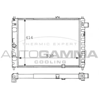 Radiateur, refroidissement du moteur AUTOGAMMA 100663