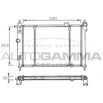 Radiateur, refroidissement du moteur AUTOGAMMA 100667