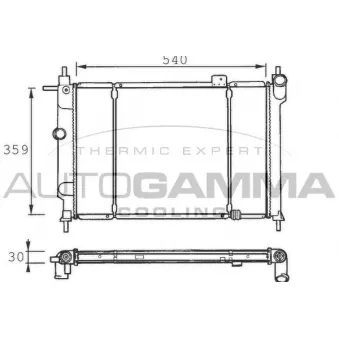 Radiateur, refroidissement du moteur AUTOGAMMA 100668