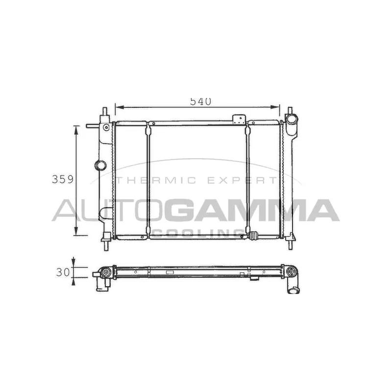 Radiateur, refroidissement du moteur AUTOGAMMA 100668