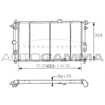 Radiateur, refroidissement du moteur AUTOGAMMA 100671