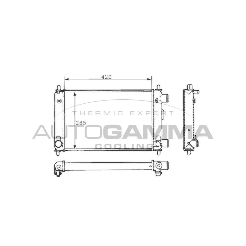 Radiateur, refroidissement du moteur AUTOGAMMA 100682