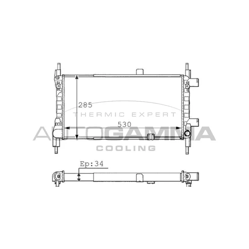 Radiateur, refroidissement du moteur AUTOGAMMA 100685