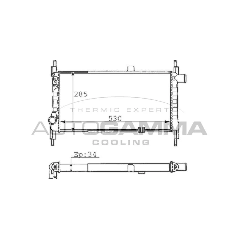Radiateur, refroidissement du moteur AUTOGAMMA 100686