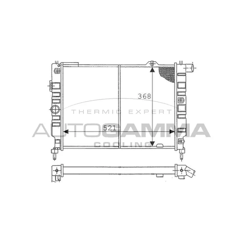 Radiateur, refroidissement du moteur AUTOGAMMA 100691
