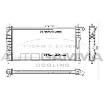 Radiateur, refroidissement du moteur AUTOGAMMA 100692