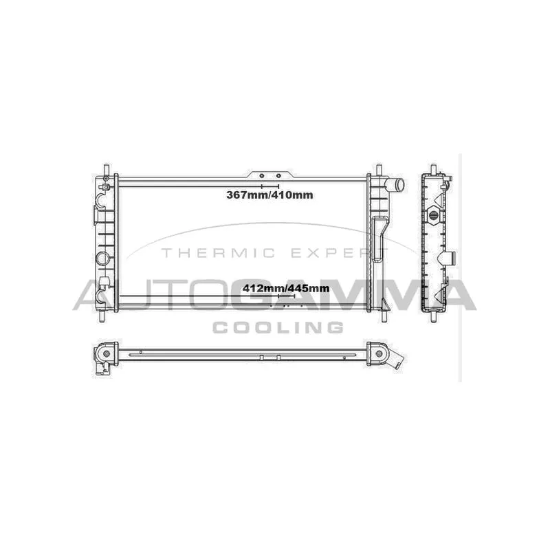 Radiateur, refroidissement du moteur AUTOGAMMA 100692