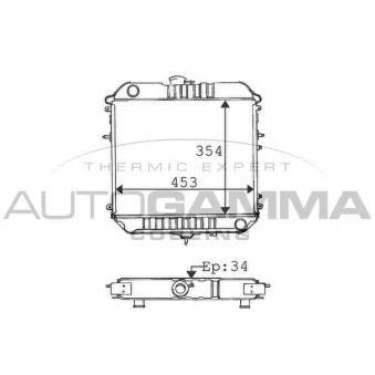 Radiateur, refroidissement du moteur AUTOGAMMA 100716