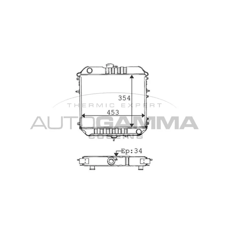 Radiateur, refroidissement du moteur AUTOGAMMA 100716