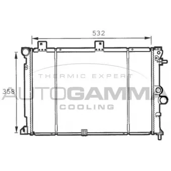 Radiateur, refroidissement du moteur AUTOGAMMA 100728