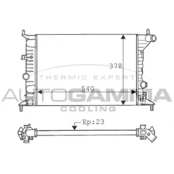 Radiateur, refroidissement du moteur AUTOGAMMA 100729