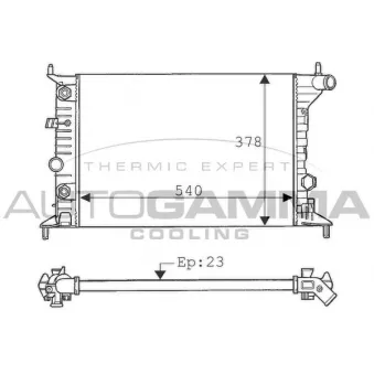 Radiateur, refroidissement du moteur AUTOGAMMA 100730