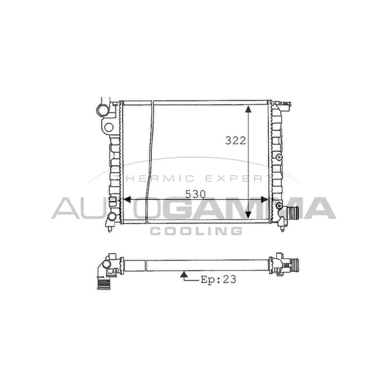 Radiateur, refroidissement du moteur AUTOGAMMA 100736