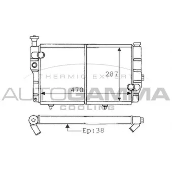 Radiateur, refroidissement du moteur AUTOGAMMA 100742