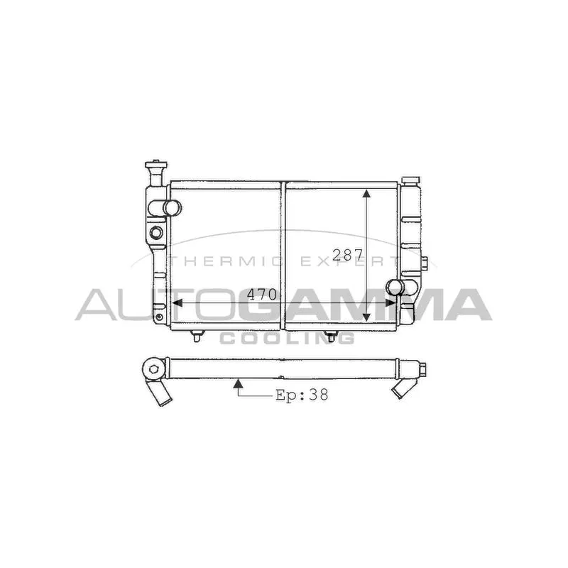 Radiateur, refroidissement du moteur AUTOGAMMA 100742