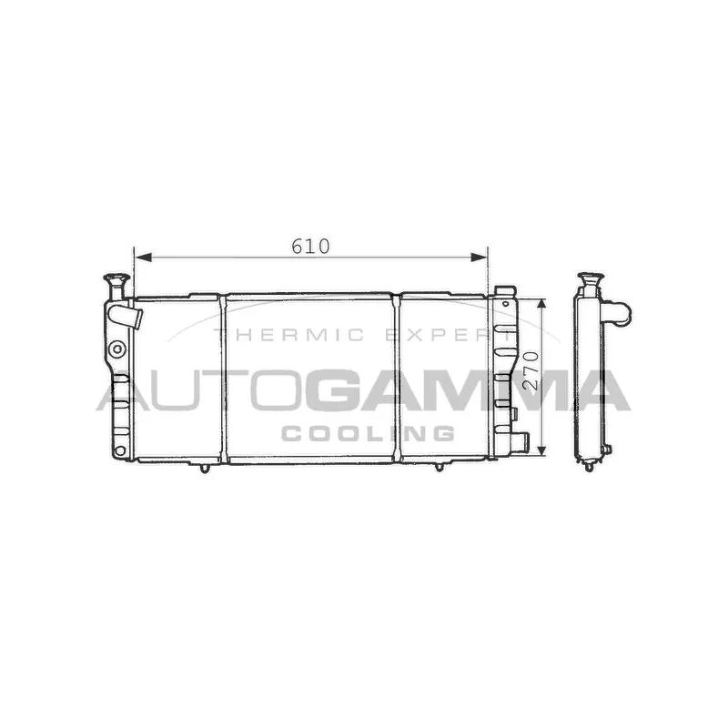 Radiateur, refroidissement du moteur AUTOGAMMA 100743