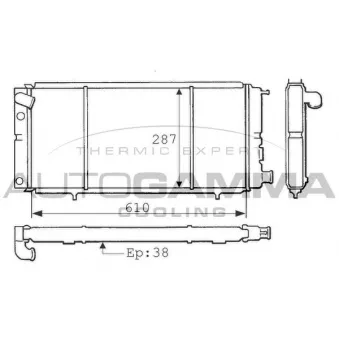 Radiateur, refroidissement du moteur AUTOGAMMA 100744