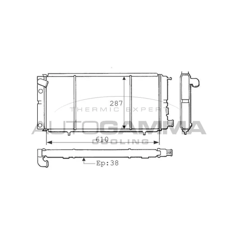 Radiateur, refroidissement du moteur AUTOGAMMA 100744