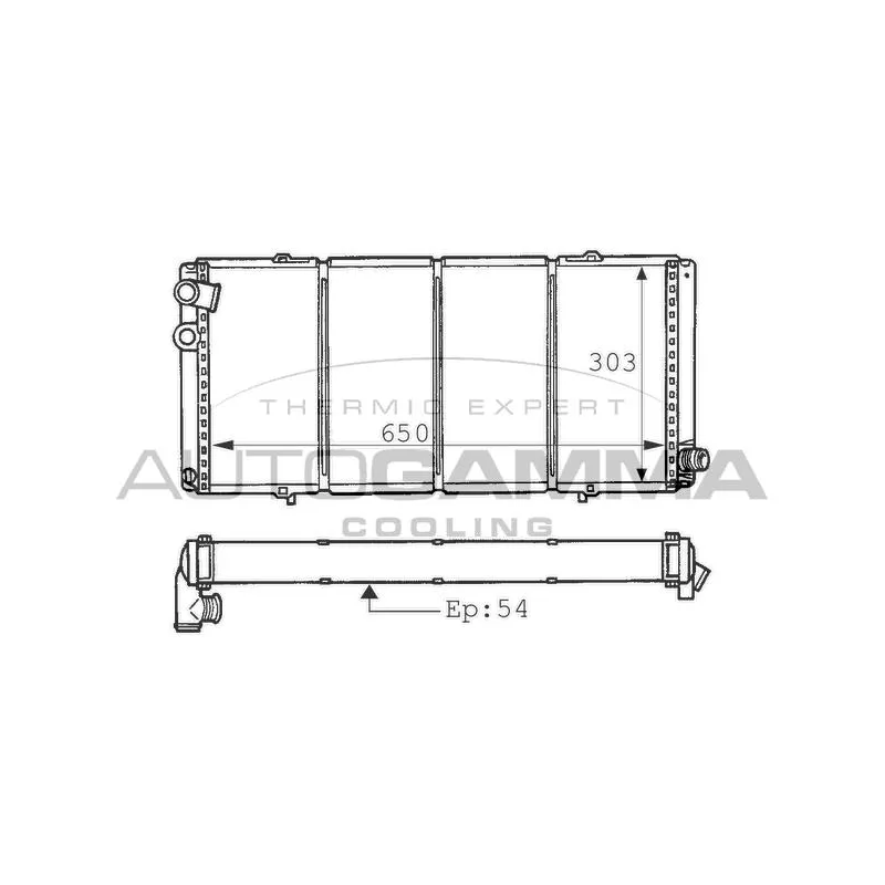 Radiateur, refroidissement du moteur AUTOGAMMA 100745