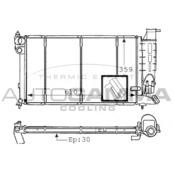Radiateur, refroidissement du moteur AUTOGAMMA 100754