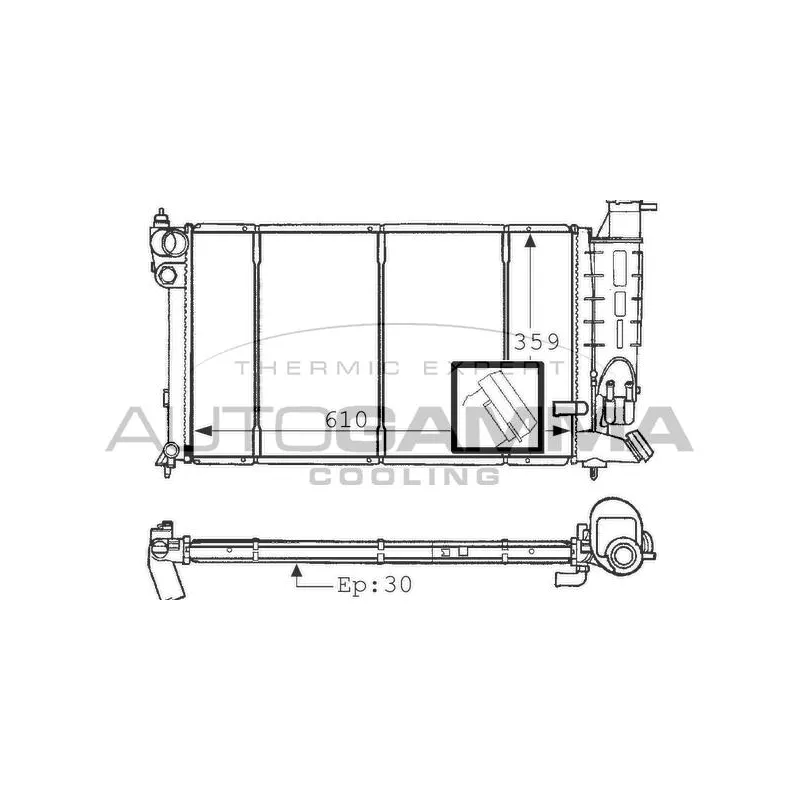 Radiateur, refroidissement du moteur AUTOGAMMA 100754