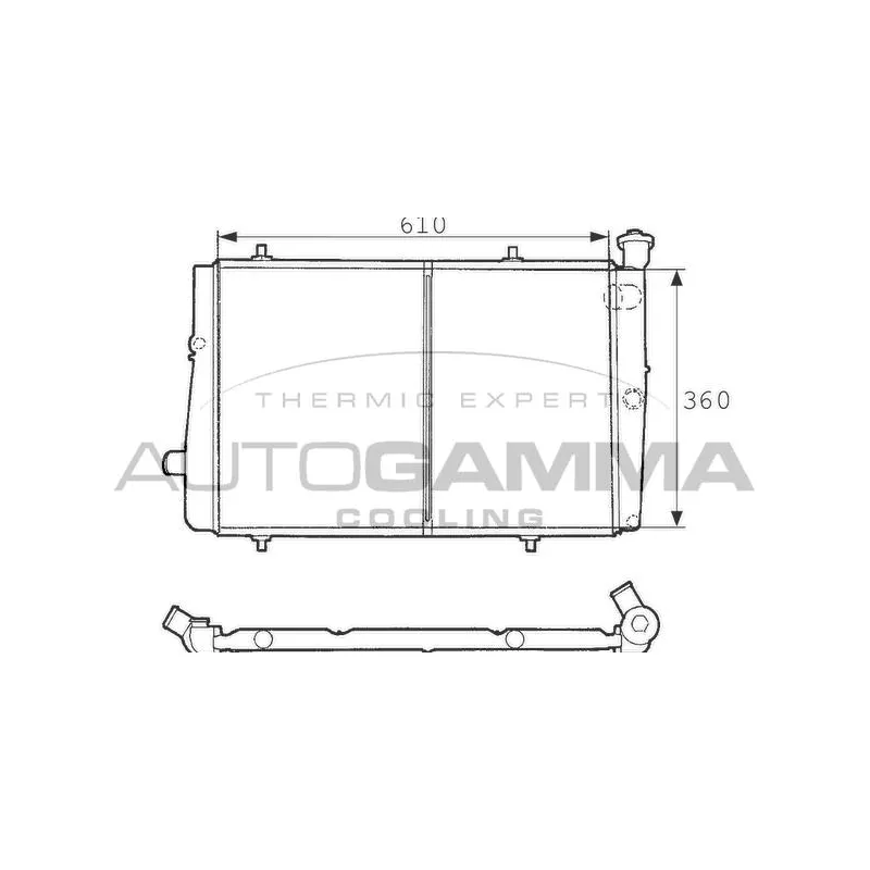 Radiateur, refroidissement du moteur AUTOGAMMA 100761