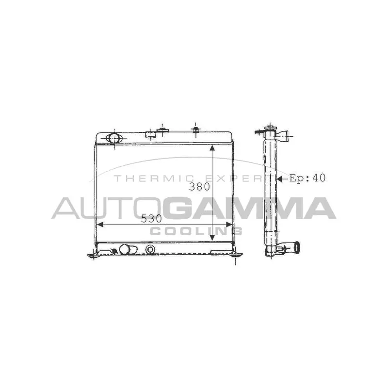 Radiateur, refroidissement du moteur AUTOGAMMA 100763