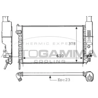 Radiateur, refroidissement du moteur AUTOGAMMA 100765
