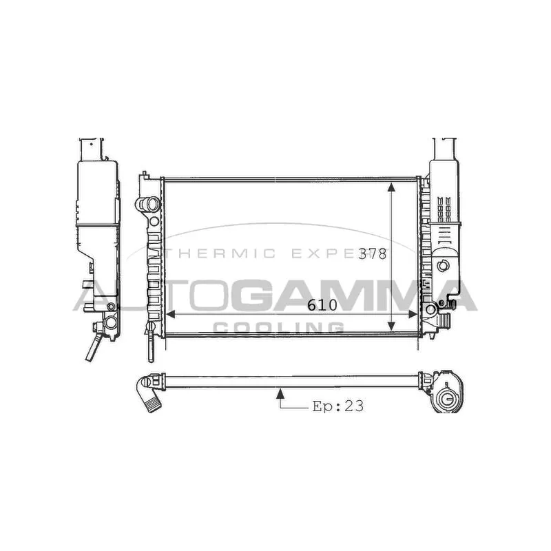 Radiateur, refroidissement du moteur AUTOGAMMA 100765
