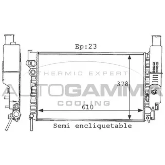 Radiateur, refroidissement du moteur AUTOGAMMA 100768