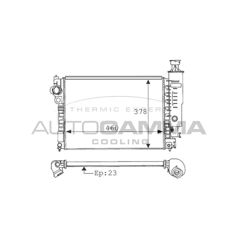 Radiateur, refroidissement du moteur AUTOGAMMA 100770