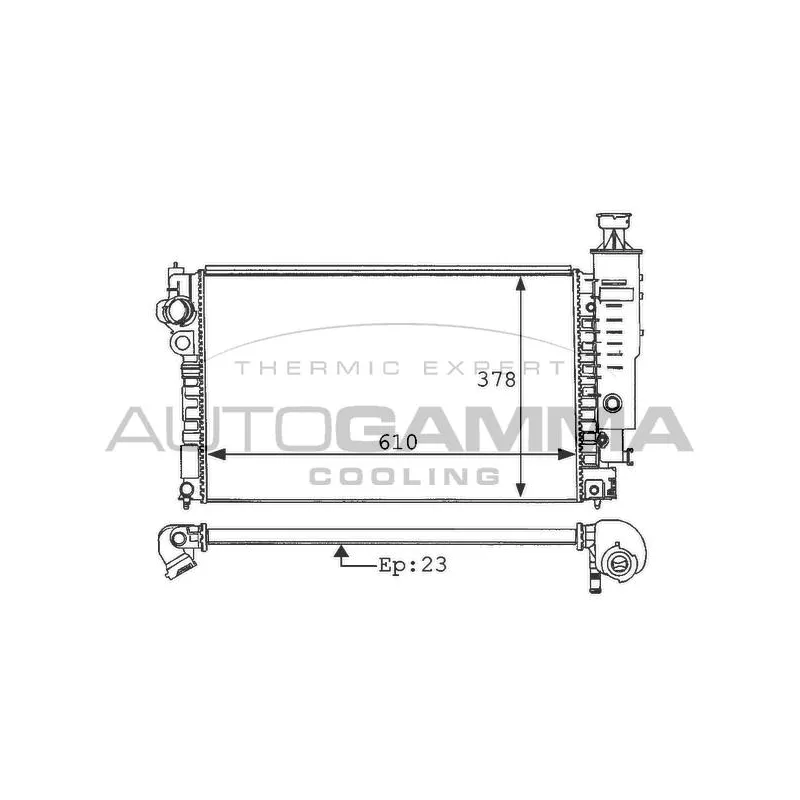 Radiateur, refroidissement du moteur AUTOGAMMA 100771