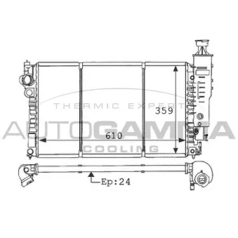 Radiateur, refroidissement du moteur AUTOGAMMA 100772