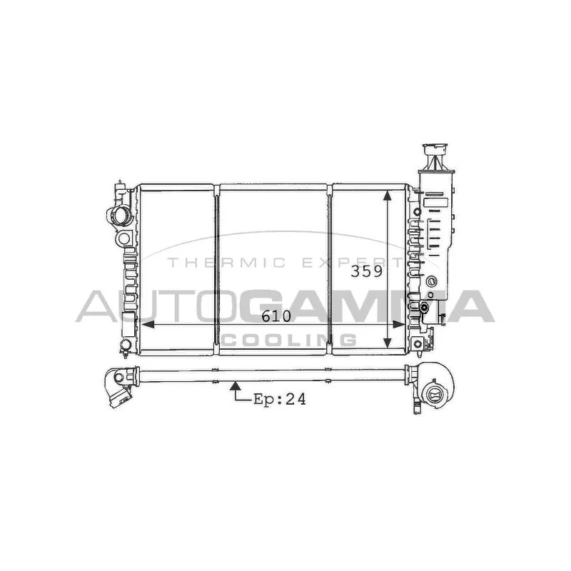Radiateur, refroidissement du moteur AUTOGAMMA 100772