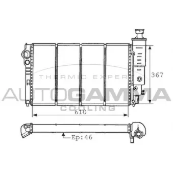 Radiateur, refroidissement du moteur AUTOGAMMA 100773