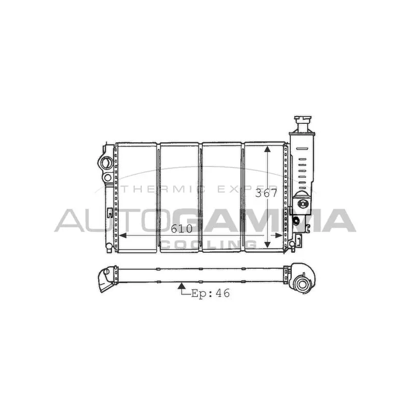 Radiateur, refroidissement du moteur AUTOGAMMA 100775