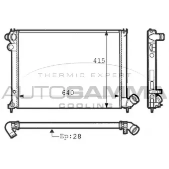 Radiateur, refroidissement du moteur AUTOGAMMA 100778