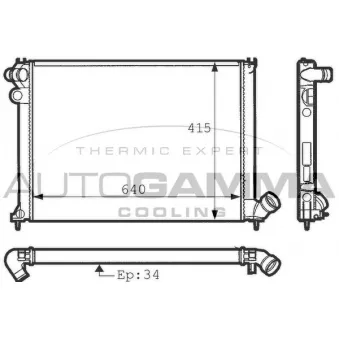 Radiateur, refroidissement du moteur AUTOGAMMA 100780