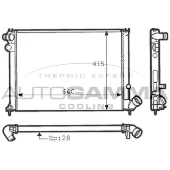 Radiateur, refroidissement du moteur AUTOGAMMA 100783