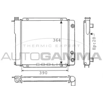 Radiateur, refroidissement du moteur AUTOGAMMA 100794