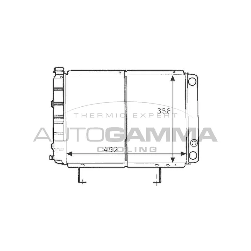 Radiateur, refroidissement du moteur AUTOGAMMA 100796