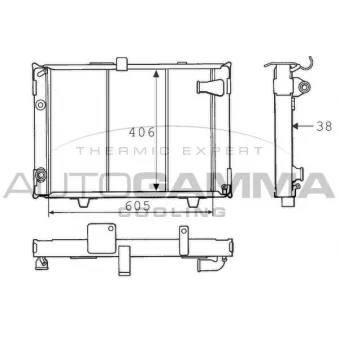 Radiateur, refroidissement du moteur AUTOGAMMA 100805