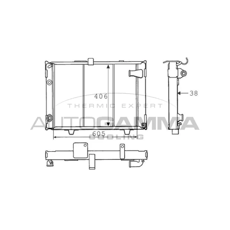 Radiateur, refroidissement du moteur AUTOGAMMA 100805