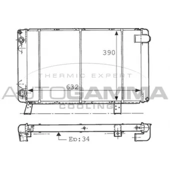Radiateur, refroidissement du moteur AUTOGAMMA 100806