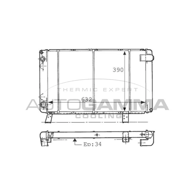 Radiateur, refroidissement du moteur AUTOGAMMA 100806