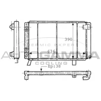 Radiateur, refroidissement du moteur AUTOGAMMA 100808