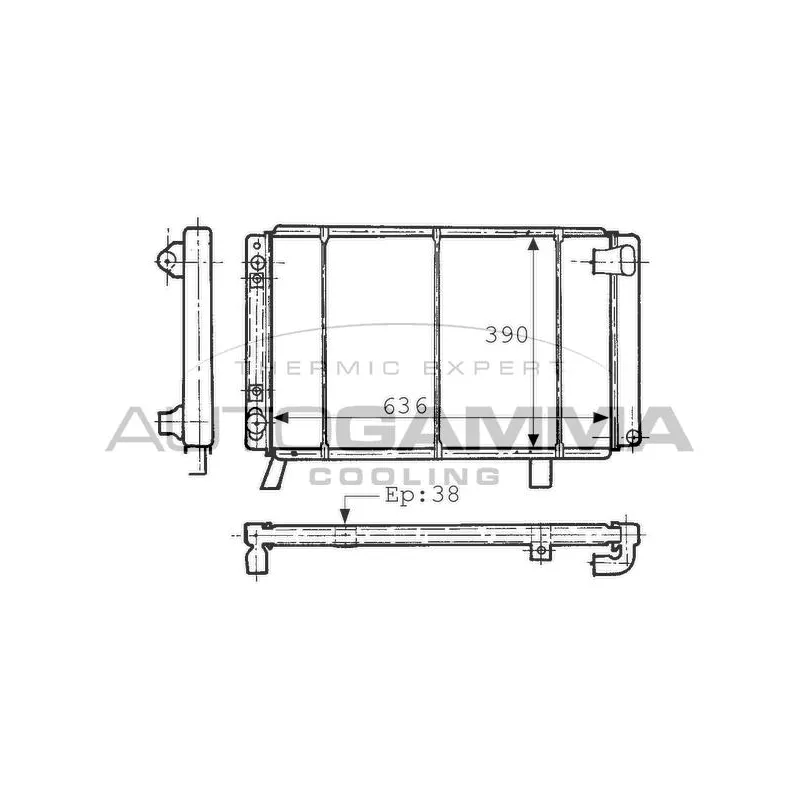 Radiateur, refroidissement du moteur AUTOGAMMA 100808