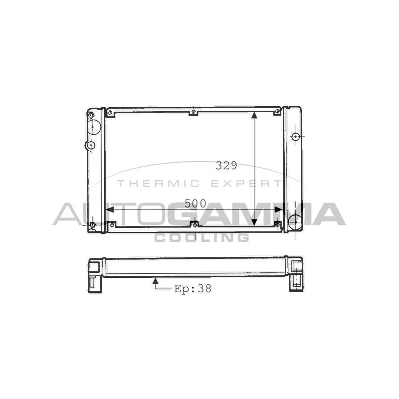 Radiateur, refroidissement du moteur AUTOGAMMA 100817