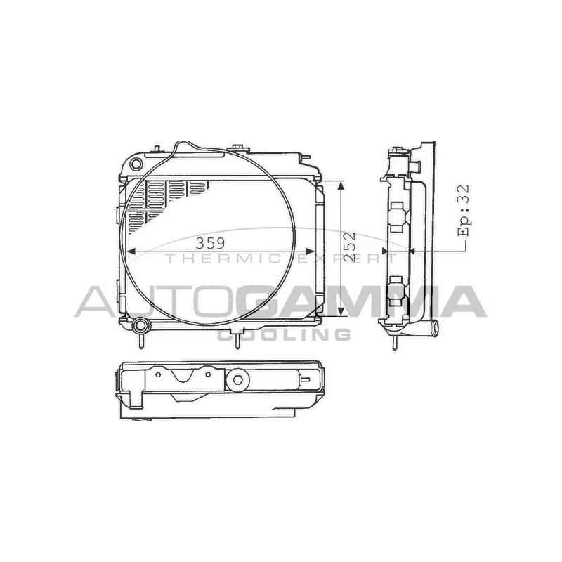 Radiateur, refroidissement du moteur AUTOGAMMA 100819