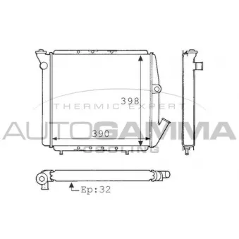 Radiateur, refroidissement du moteur AUTOGAMMA 100829